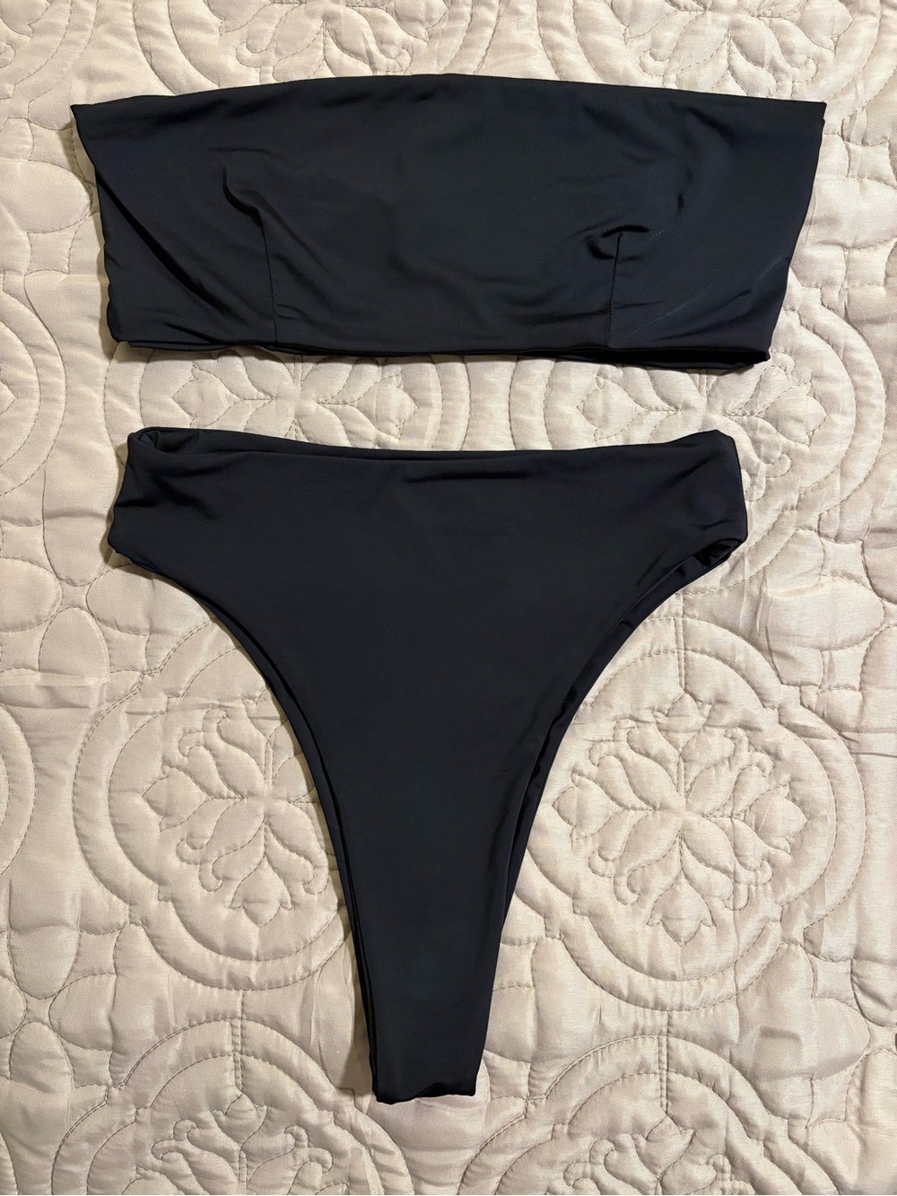 Four Three Seven 437 Classic Black Bandeau Bikini Set